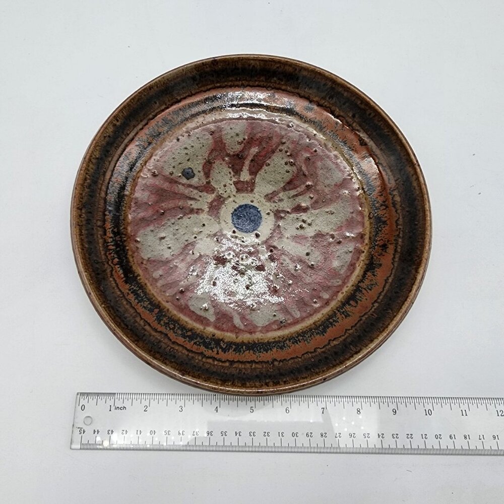 Signed Stoneware Art Pottery Plate - Picture 4 of 4